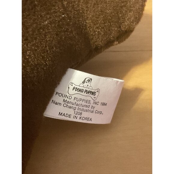 Pound Puppies 1984 Brown Plush Puppy Dog Stuffed Animal Toy 8.5" - Picture 3 of 6